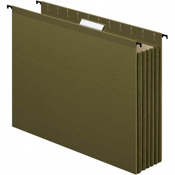 Pendaflex - 12-51/64 x 9-51/64", Letter Size, Standard Green, Hanging Data Binders - 1/5 Tab Cut Location - Exact Tool & Supply