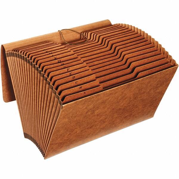 Pendaflex - 15 x 10", Legal, Brown, Expandable File Folders with Elastic Cord Closure - 1/3 Tab Cut Location - Exact Tool & Supply