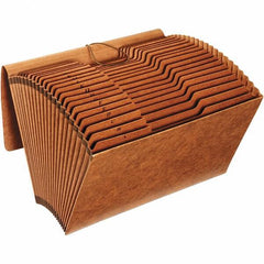 Pendaflex - 15 x 10", Legal, Brown, Expandable File Folders with Elastic Cord Closure - 1/3 Tab Cut Location - Exact Tool & Supply
