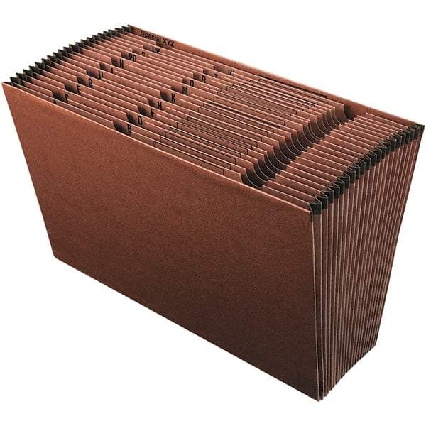 Pendaflex - 15 x 10", Legal, Redrope, A-Z Indexed Expanding Files - Assorted Tab Cut Location - Exact Tool & Supply