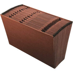 Pendaflex - 15 x 10", Legal, Redrope, A-Z Indexed Expanding Files - Assorted Tab Cut Location - Exact Tool & Supply