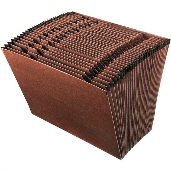 Pendaflex - 12 x 10", Letter Size, Redrope, Expansion Folders - Assorted Tab Cut Location - Exact Tool & Supply