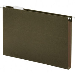 UNIVERSAL - 9-1/2x11-3/4", Legal, Standard Green, Hanging File Folder - 11 Point Stock, 1/5 Tab Cut Location - Exact Tool & Supply