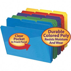 SMEAD - 11-5/8 x 9-1/2", Letter Size, Assorted Colors, File Folders with Top Tab - Assorted Tab Cut Location - Exact Tool & Supply