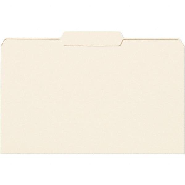 SMEAD - 14-3/4 x 9-1/2", Legal, Manila, File Folders with Top Tab - 11 Point Stock, 1/3 Tab Cut Location - Exact Tool & Supply