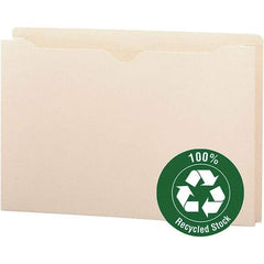 SMEAD - 14-3/4 x 9-1/2", Legal, Manila, File Folders with Top Tab - 11 Point Stock, Straight Tab Cut Location - Exact Tool & Supply