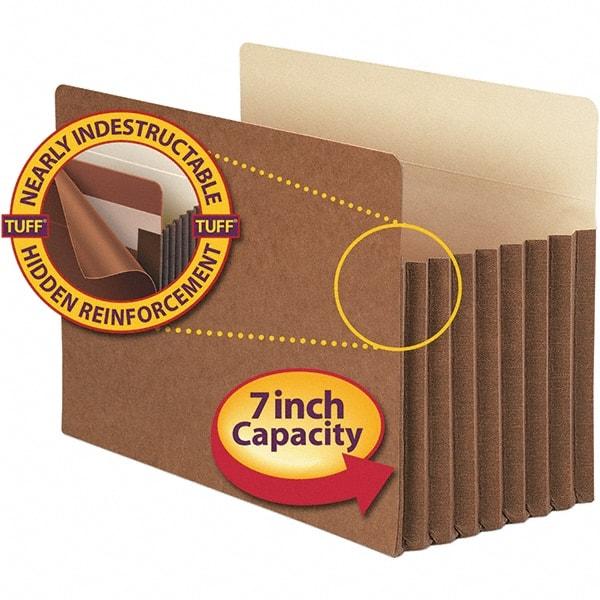 SMEAD - 14-3/4 x 9-1/2", Legal, Redrope, Expansion Folders - Straight Tab Cut Location - Exact Tool & Supply
