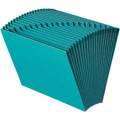 SMEAD - 12 x 10", Letter Size, Teal, A-Z Indexed Expanding Files - Assorted Tab Cut Location - Exact Tool & Supply