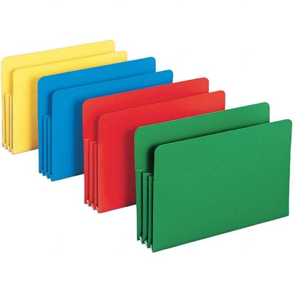 SMEAD - 14-3/4 x 9-1/2", Legal, Assorted Colors, Expansion Folders - Straight Tab Cut Location - Exact Tool & Supply