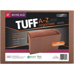 SMEAD - 15 x 10", Legal, Redrope, A-Z Indexed Expanding Files - Assorted Tab Cut Location - Exact Tool & Supply