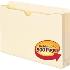 SMEAD - 14-3/4 x 9-1/2", Legal, Manila, File Folders with Top Tab - 11 Point Stock, Straight Tab Cut Location - Exact Tool & Supply