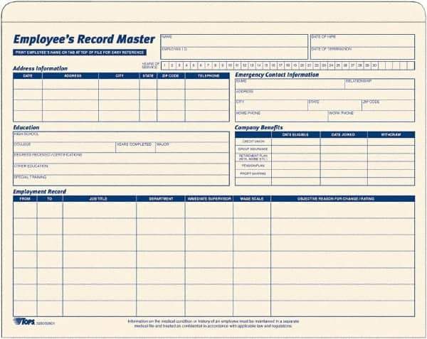 TOPS - 9-1/2 x 11-3/4", Letter Size, Manilla, File Jacket/Sleeve/Wallet with Expanding Jacket - 10 Point Stock - Exact Tool & Supply
