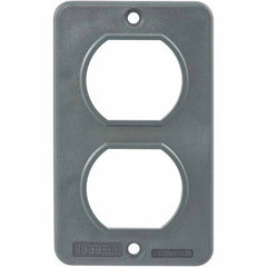 Hubbell Wiring Device-Kellems - Electrical Outlet Box & Switch Box Accessories Accessory Type: Box Cover Material: PBT Resin - Exact Tool & Supply