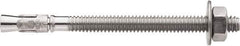 Powers Fasteners - 1/2" Diam, 1/2" Drill, 3-3/4" OAL, 1-1/2" Min Embedment Wedge Expansion Concrete Anchor - 316 Stainless Steel, Hex Nut Head, Hex Drive, 2" Thread Length - Exact Tool & Supply