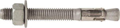 Powers Fasteners - 1/2" Diam, 1/2" Drill, 3-3/4" OAL, 1-1/2" Min Embedment Wedge Expansion Concrete Anchor - 1035 Carbon Steel, Hot Dipped Galvanized Finish, Hex Nut Head, Hex Drive, 2" Thread Length - Exact Tool & Supply