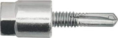 Powers Fasteners - 1/4" Zinc-Plated Steel Vertical (End Drilled) Mount Threaded Rod Anchor - 1/4" Diam x 1" Long, Hex Head, 2,375 Lb Ultimate Pullout, For Use with Steel - Exact Tool & Supply