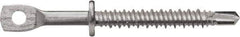 Powers Fasteners - 3/16" Zinc-Plated Steel Eyelet Mount Threaded Rod Anchor - 1/4" Diam x 3-1/4" Long, Eyelet Head, 590 Lb Ultimate Pullout, For Use with Steel - Exact Tool & Supply