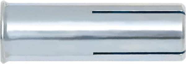 Powers Fasteners - 1/2" Diam, 5/8" Drill, 2" OAL, Drop-In Concrete Anchor - 1008 Carbon Steel, Zinc-Plated Finish, Hammer Drive, 13/16" Thread Length - Exact Tool & Supply