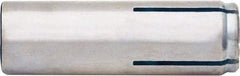 Powers Fasteners - 1/2" Diam, 5/8" Drill, 2" OAL, Drop-In Concrete Anchor - 1008 Carbon Steel, Zinc-Plated Finish, Hammer Drive, 13/16" Thread Length - Exact Tool & Supply