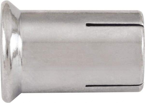 Powers Fasteners - 1/2" Diam, 5/8" Drill, 1" OAL, Drop-In Concrete Anchor - 1008 Carbon Steel, Zinc-Plated Finish, Hammer Drive, 5/8" Thread Length - Exact Tool & Supply