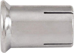 Powers Fasteners - 1/2" Diam, 5/8" Drill, 1" OAL, Drop-In Concrete Anchor - 1008 Carbon Steel, Zinc-Plated Finish, Hammer Drive, 5/8" Thread Length - Exact Tool & Supply