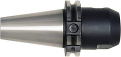 Bilz - CAT40 1/2" Shank Diam Taper Shank 1/2" Hole End Mill Holder/Adapter - 1.38" Nose Diam, 4.62" Projection, 5/8-11 Drawbar, Through-Spindle, Through-Bore & DIN Flange Coolant - Exact Tool & Supply