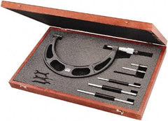 Starrett - Interchangeable-Anvil Micrometers Operation Type: Mechanical Minimum Measurement (Decimal Inch): 6.0000 - Exact Tool & Supply
