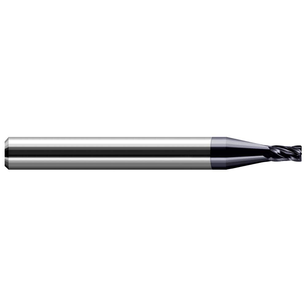 Harvey Tool - Corner Radius & Corner Chamfer End Mills; Mill Diameter (Inch): 1/8 ; Mill Diameter (Decimal Inch): 0.1250 ; End Type: Corner Radius ; Corner Radius (mm): 0.20 ; Corner Radius (Decimal Inch): 0.0080 ; Number of Flutes: 4 - Exact Tool & Supply