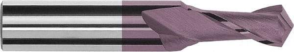 Magafor - 12mm Diam, 0.79" LOC, 2 Flute, 100° Point Angle, Solid Carbide Drill Mill - Hard'X Finish, 2-3/4" OAL, 0.79" Shank Diam - Exact Tool & Supply