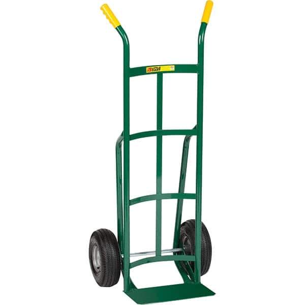 Little Giant - 800 Lb Capacity 49" OAH Hand Truck - Dual Handle, Steel, Pneumatic Wheels - Exact Tool & Supply