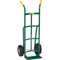 Little Giant - 800 Lb Capacity 49" OAH Hand Truck - Dual Handle, Steel, Pneumatic Wheels - Exact Tool & Supply