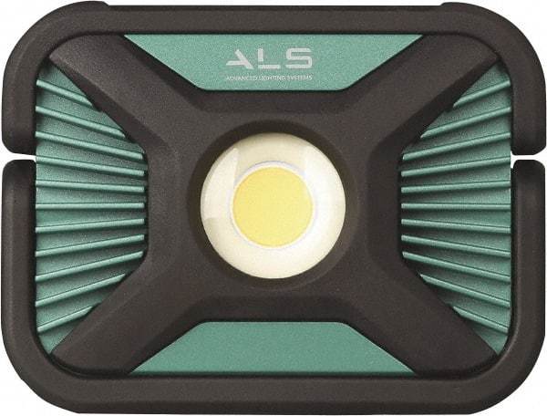 Advanced Lighting Systems - 7.2 Volt, Black & Turquoise Spot Light - 2,000 Lumens, Rechargeable Battery, LED Lamp - Exact Tool & Supply