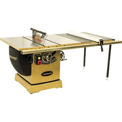 Jet - 14" Blade Diam, 1" Arbor Diam, 3 Phase Table Saw - 7.5 hp, 230/460 Volt, 15-1/2" Cutting Depth - Exact Tool & Supply
