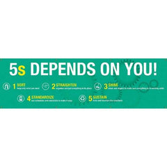 NMC - Banners Message Type: Safety Reinforcement & Motivational Legend: 5s Depends On You - Exact Tool & Supply