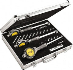 Starrett - 50" to 160" Dial Bore Gage Set - 0.01mm Graduation, 300" Gage, Hardened Tool Steel - Exact Tool & Supply