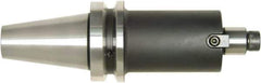 Bilz - HSK100A Taper Shank 1-1/2" Pilot Diam Shell Mill Holder - 2-1/2" Flange to Nose End Projection, 3.38" Nose Diam, 3/4-16 Lock Screw, Through-Spindle Coolant - Exact Tool & Supply