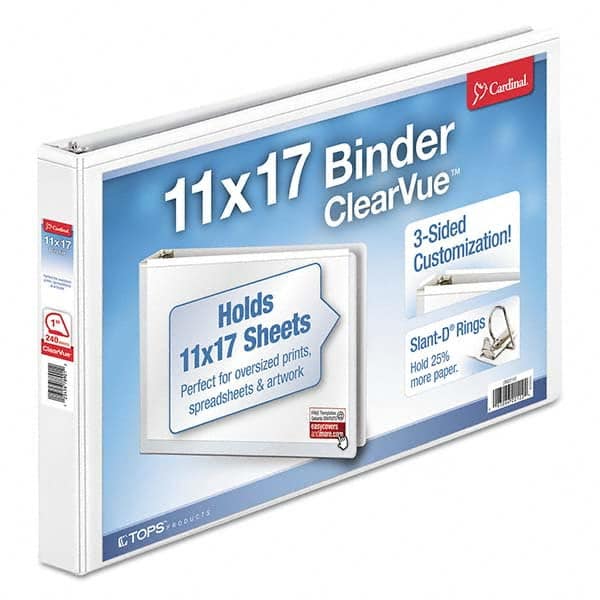 Cardinal - Ring Binders Binder Type: View Capacity: 1" - Exact Tool & Supply