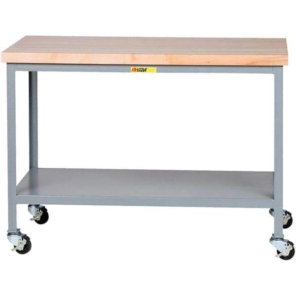 Little Giant - Mobile Work Benches Type: Butcher Block Top Length: 24 (Inch) - Exact Tool & Supply