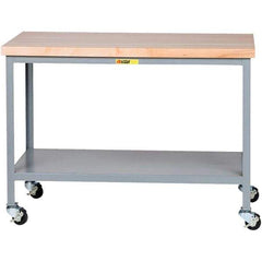 Little Giant - Mobile Work Benches Type: Butcher Block Top Length: 30 (Inch) - Exact Tool & Supply