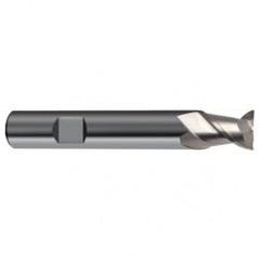 8mm Dia. - 58mm OAL - 45° Helix Bright Carbide End Mill - 2 FL - Exact Tool & Supply