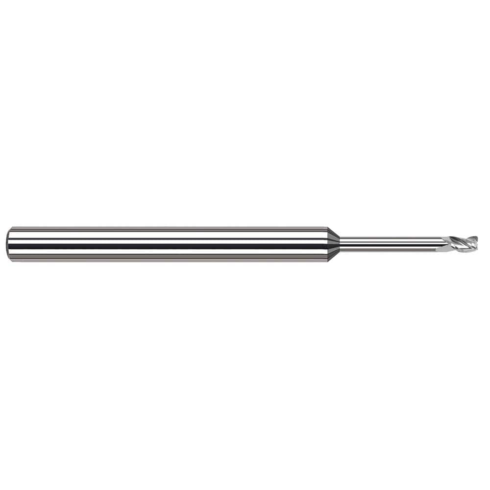 Harvey Tool - Corner Radius & Corner Chamfer End Mills; Mill Diameter (mm): 0.80 ; Mill Diameter (Inch): 1/32 ; Mill Diameter (Decimal Inch): 0.0310 ; End Type: Corner Radius ; Corner Radius (Decimal Inch): 0.0100 ; Number of Flutes: 3 - Exact Tool & Supply