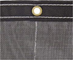Buyers Products - 18' Long x 7' Wide Vinyl & Polyester Tarp & Dust Cover - Black, Grommet, 9 to 10 mil Thickness - Exact Tool & Supply