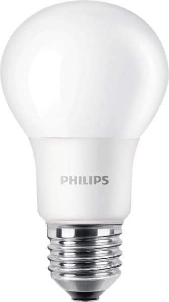 Philips - 5 Watt LED Residential/Office Medium Screw Lamp - 2,700°K Color Temp, 450 Lumens, 120 Volts, Dimmable, A19, 15,000 hr Avg Life - Exact Tool & Supply