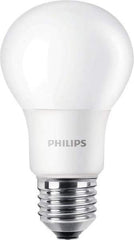 Philips - 5 Watt LED Residential/Office Medium Screw Lamp - 2,700°K Color Temp, 450 Lumens, 120 Volts, Dimmable, A19, 15,000 hr Avg Life - Exact Tool & Supply