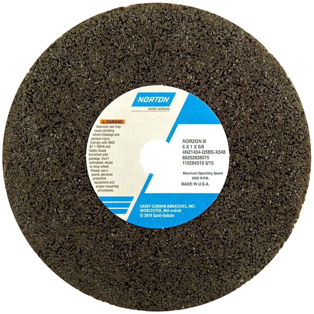 Norton - Surface Grinding Wheels Wheel Diameter (Decimal Inch): 6 Wheel Diameter (Inch): 6 - Exact Tool & Supply