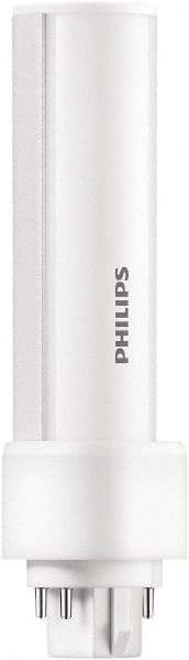 Philips - 5 Watt LED Commercial/Industrial 2 Pin Lamp - 3,000°K Color Temp, 550 Lumens, 60 Volts, PLC, 50,000 hr Avg Life - Exact Tool & Supply