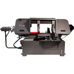 Jet - 19-1/4 x 4" Max Capacity, Semi-Automatic Variable Speed Pulley Horizontal Bandsaw - 90 to 370 SFPM Blade Speed, 230/460 Volts, 45 & 90°, 3 hp, 3 Phase - Exact Tool & Supply