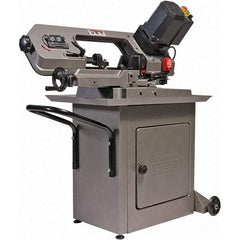 Jet - 5 x 6" Max Capacity, Manual Variable Speed Pulley Horizontal Bandsaw - 80 to 230 SFPM Blade Speed, 115 Volts, 45°, 1/2 hp, 3 Phase - Exact Tool & Supply