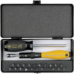 Wiha - Magnetic Screwdriver with 32-Piece Tamperproof Bit Set - Phillips & Torx Tip - Exact Tool & Supply