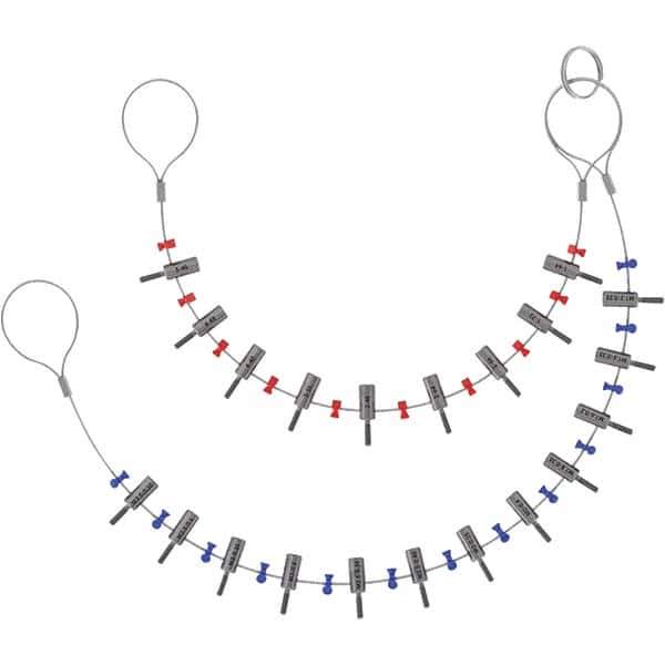Value Collection - Screw Pitch Gages Threads per Inch Range: 3-3/8 - 85 Pitch Range (mm): 1.50-3.00 - Exact Tool & Supply